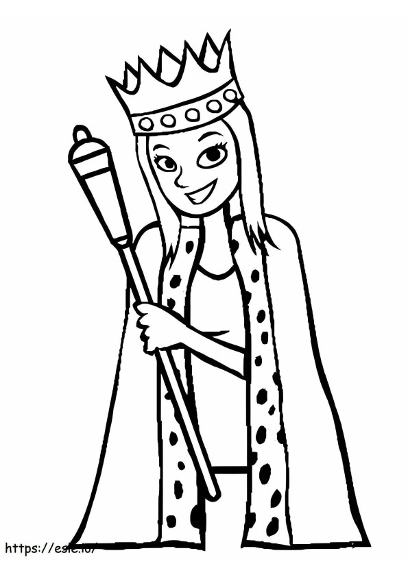 Young Queen coloring page