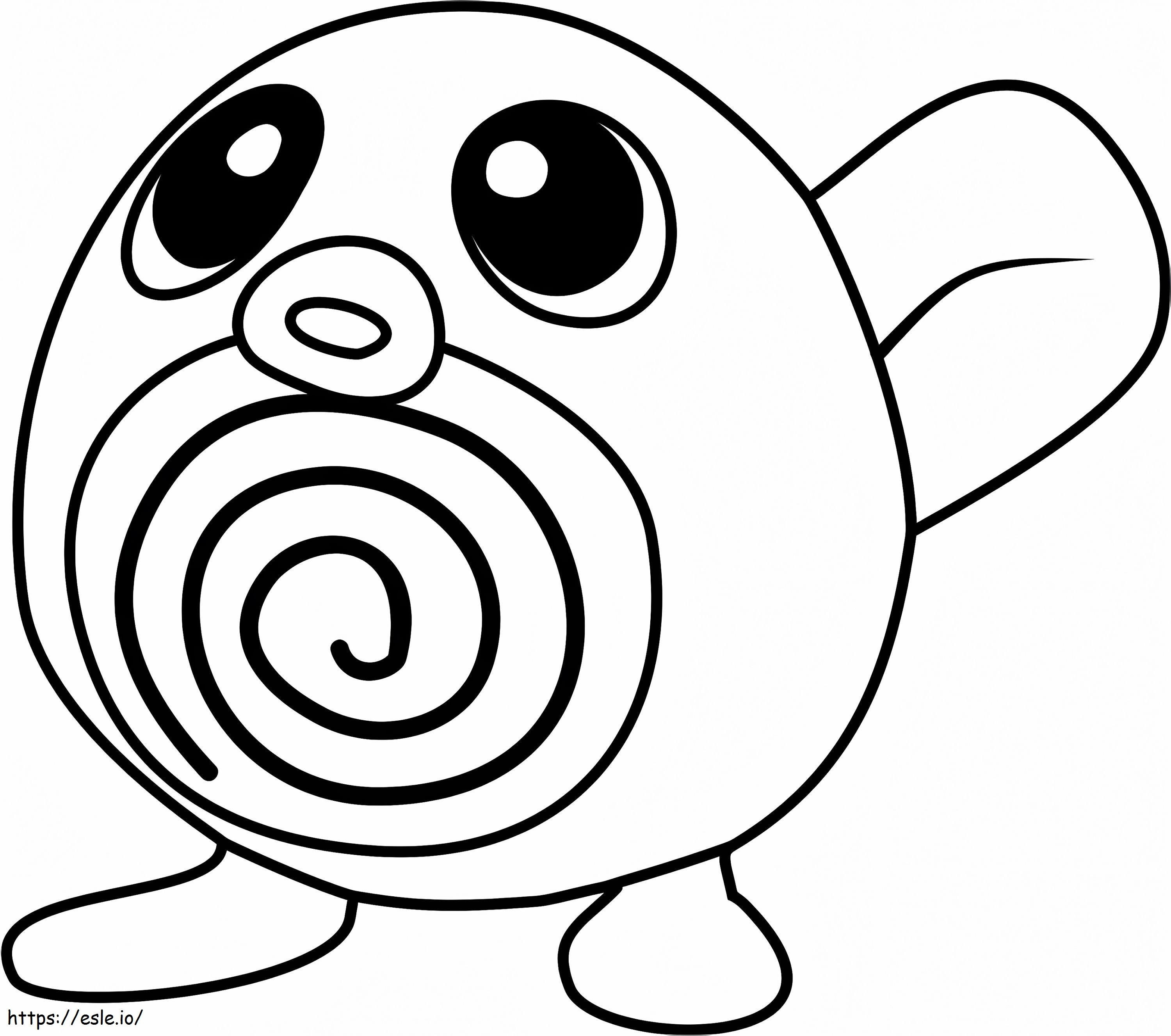 Coloriage 1530845689 Poliwag Pokémon Go A4 à imprimer dessin