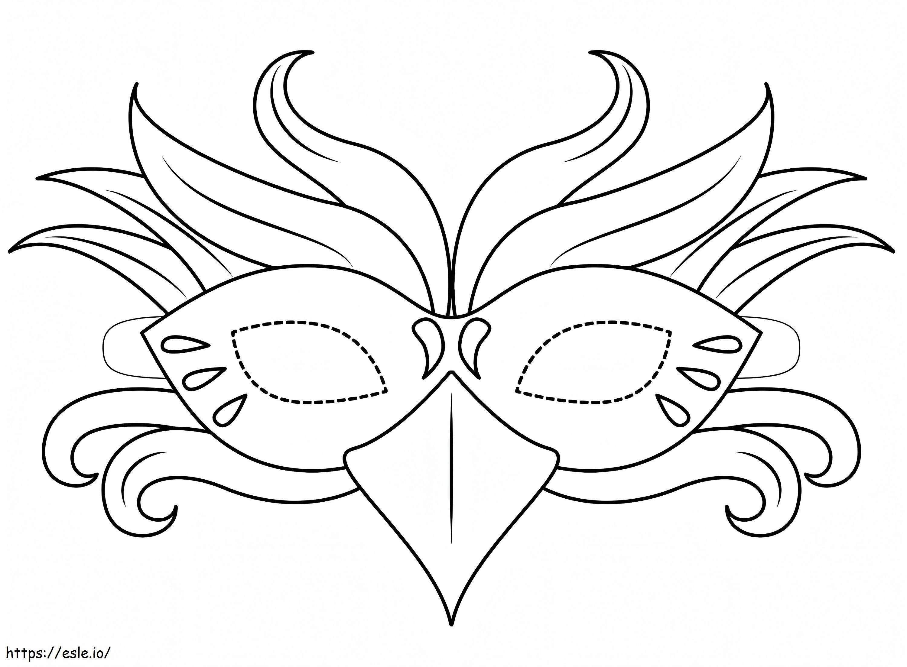 Renaissance Mask Mardi Gras coloring page
