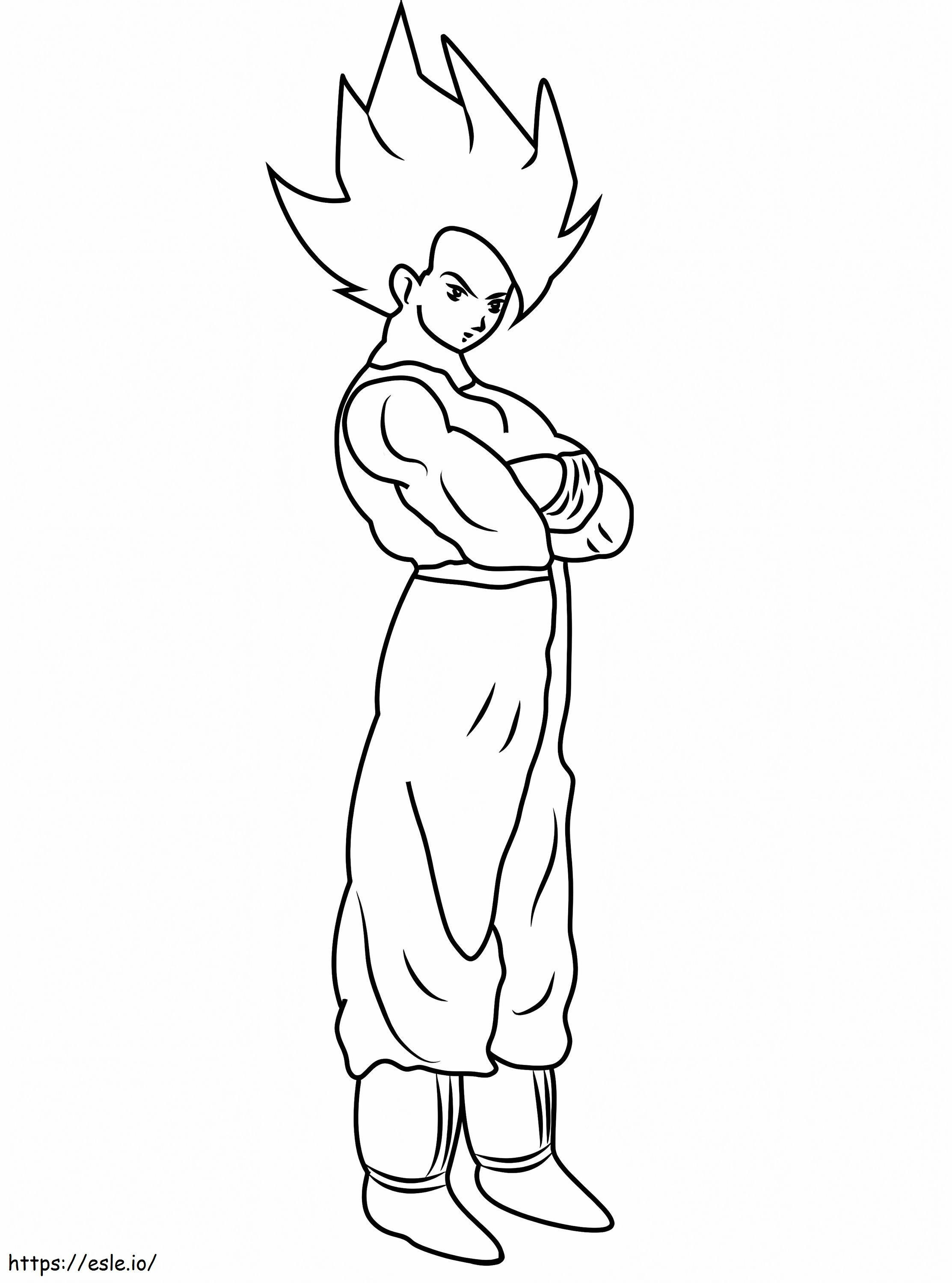 Easy Son Goku coloring page