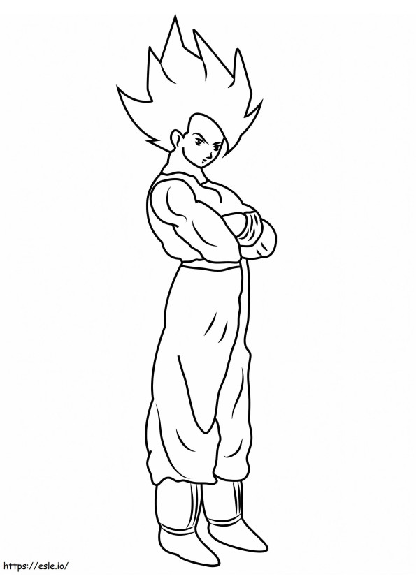 Łatwy Son Goku kolorowanka