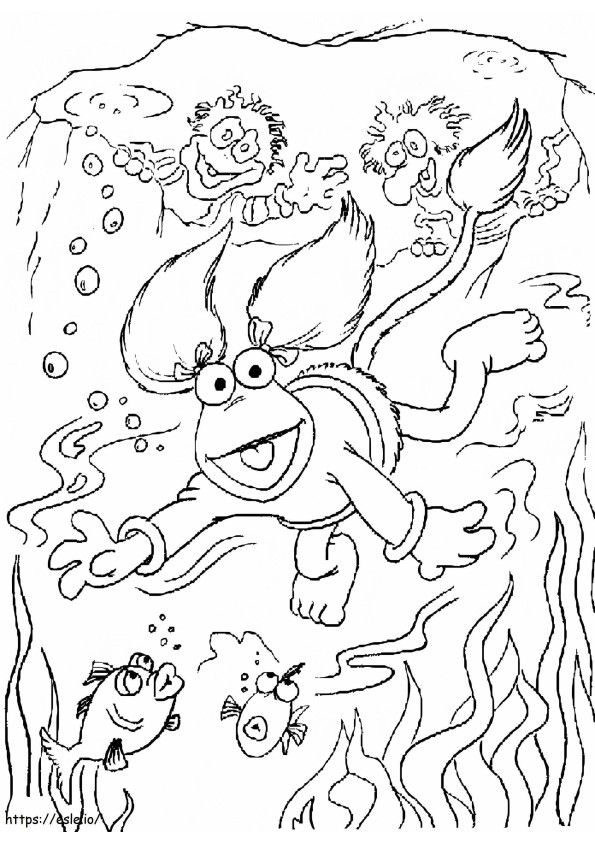 Red Fraggle From Fraggle Rock coloring page