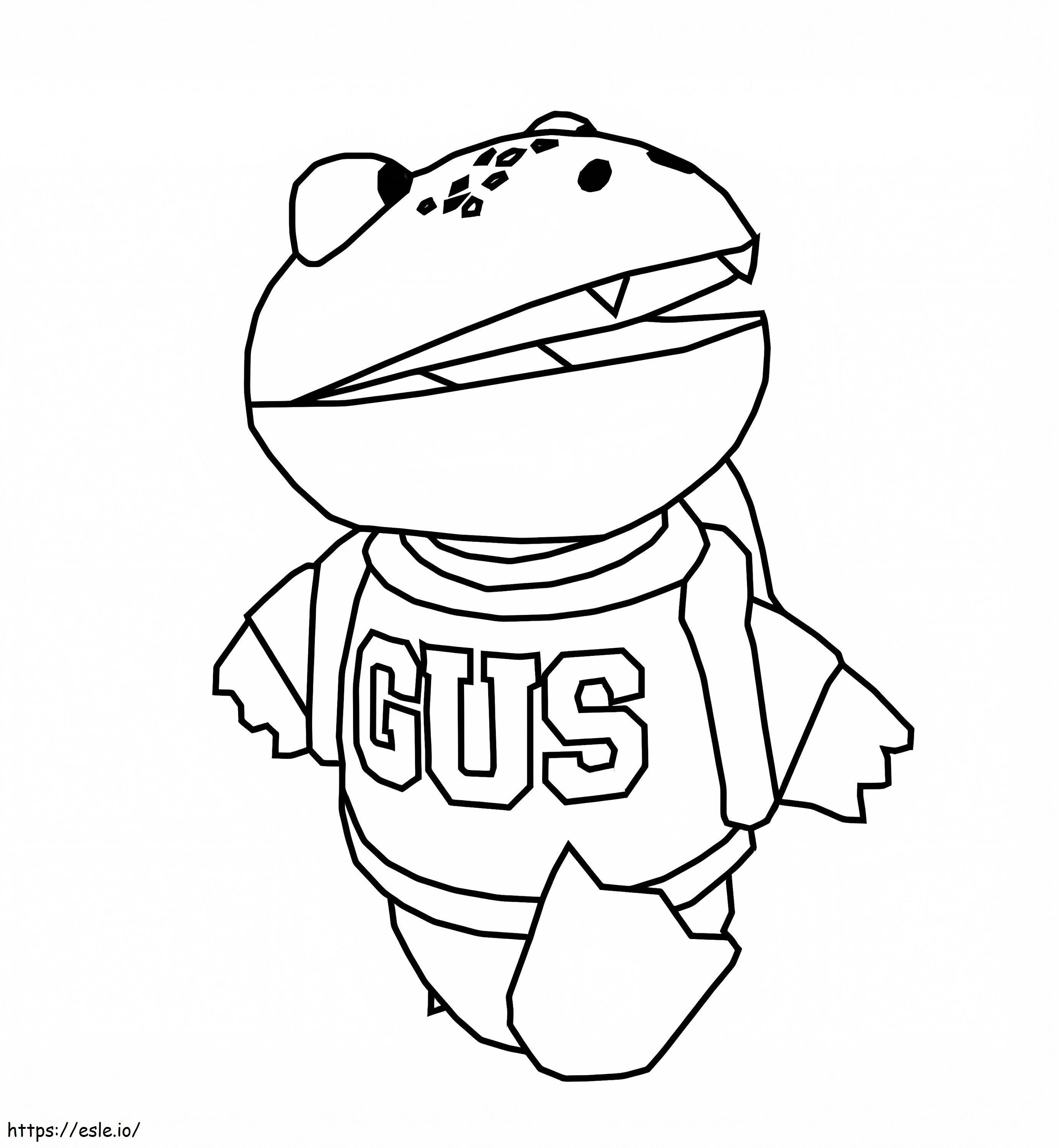 Coloriage Gus l'alligator gommeux à imprimer dessin