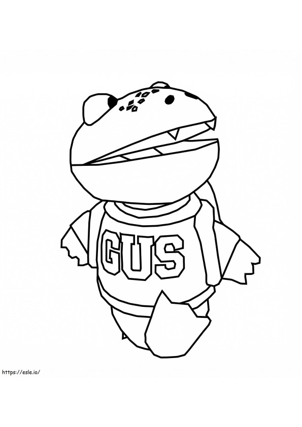 Gus, der Gummi-Alligator ausmalbilder