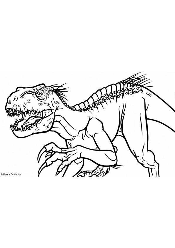 Indoraptor uit Jurassic World kleurplaat