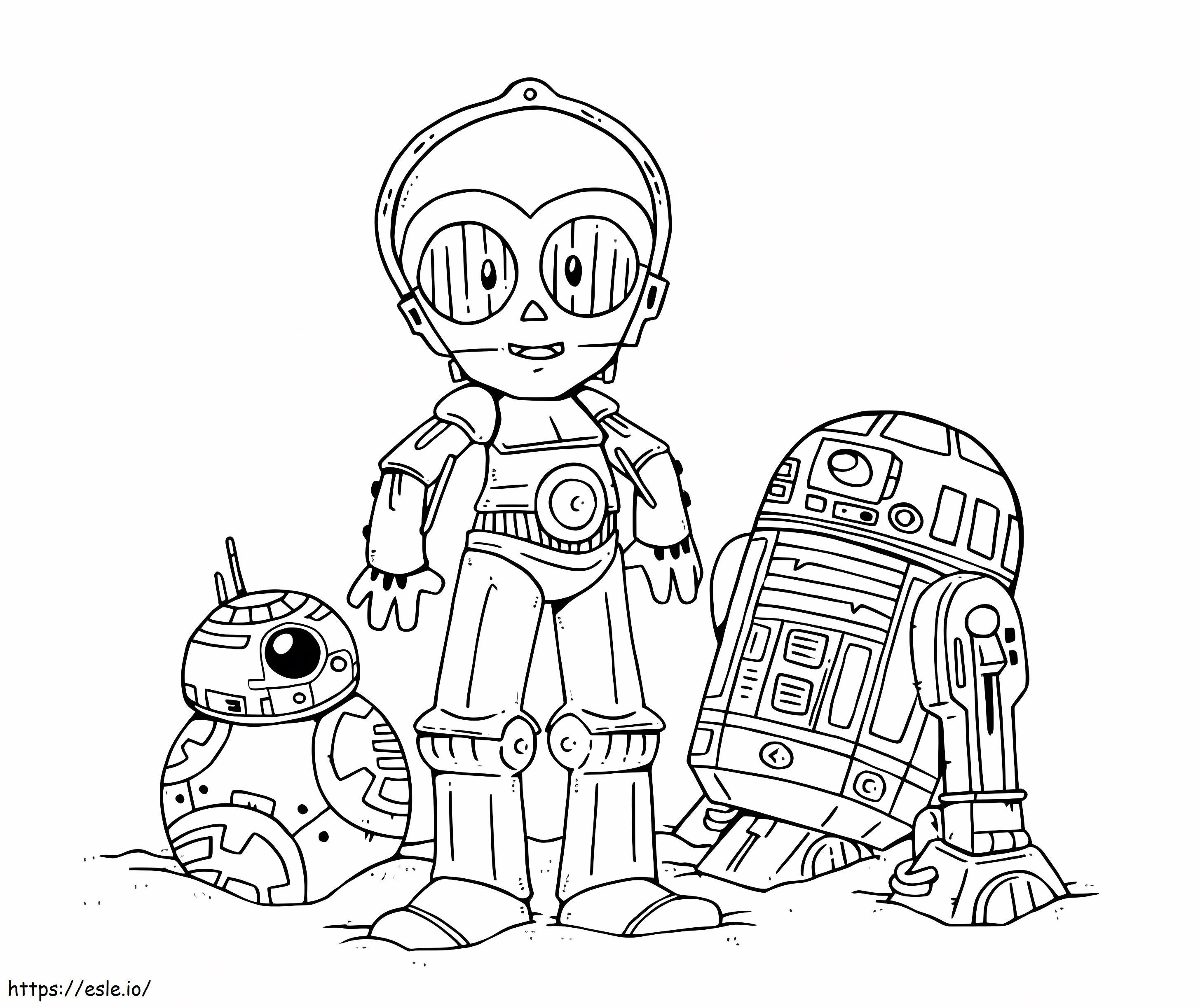 Chibi Droids Star Wars värityskuva