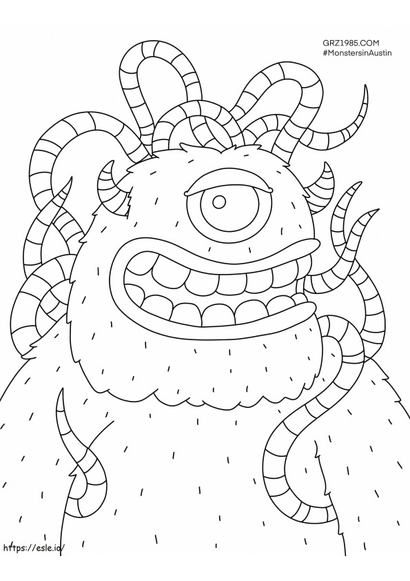 Incredible Monster coloring page