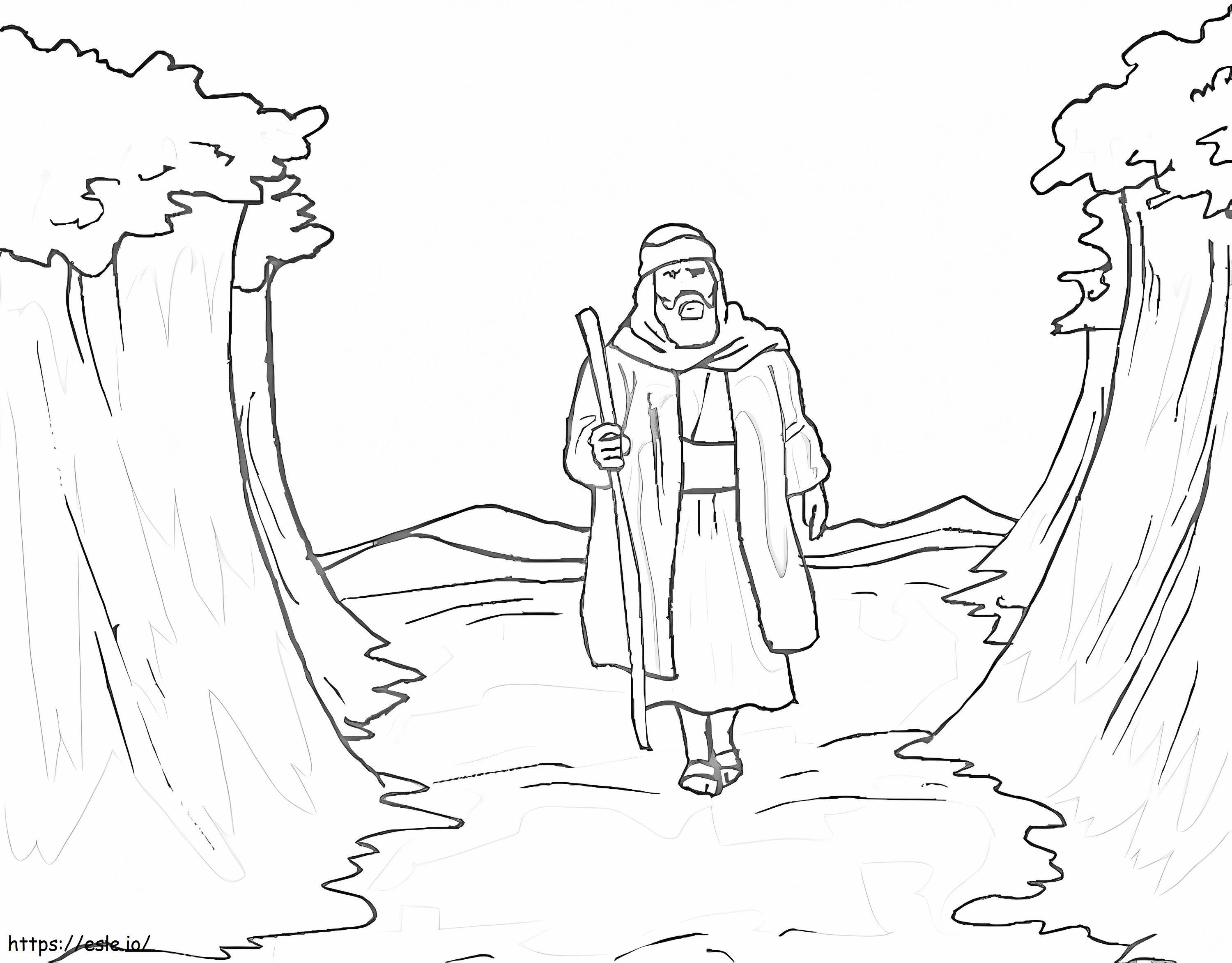 Free Printable Moses coloring page