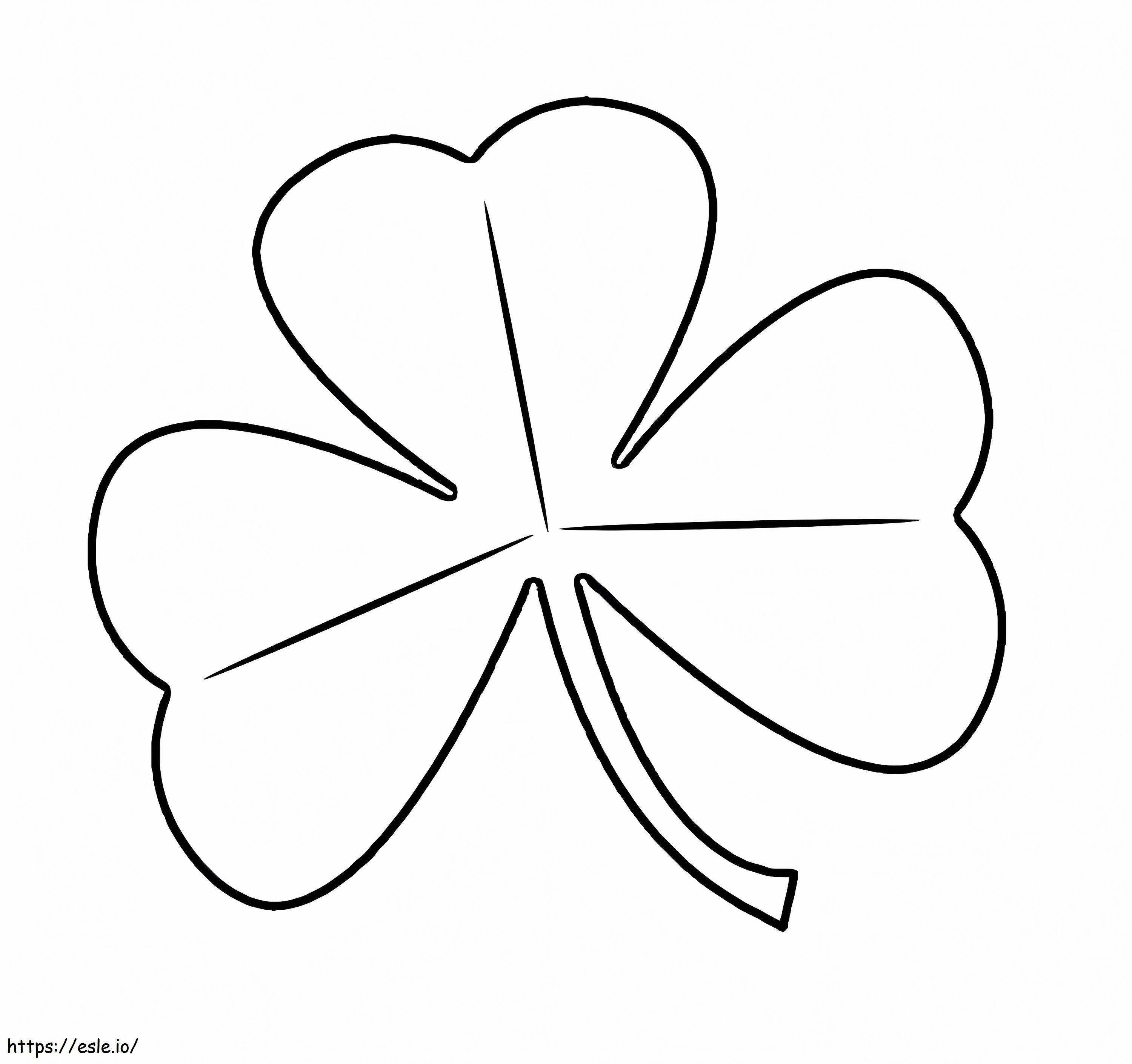 Very Easy Shamrock coloring page