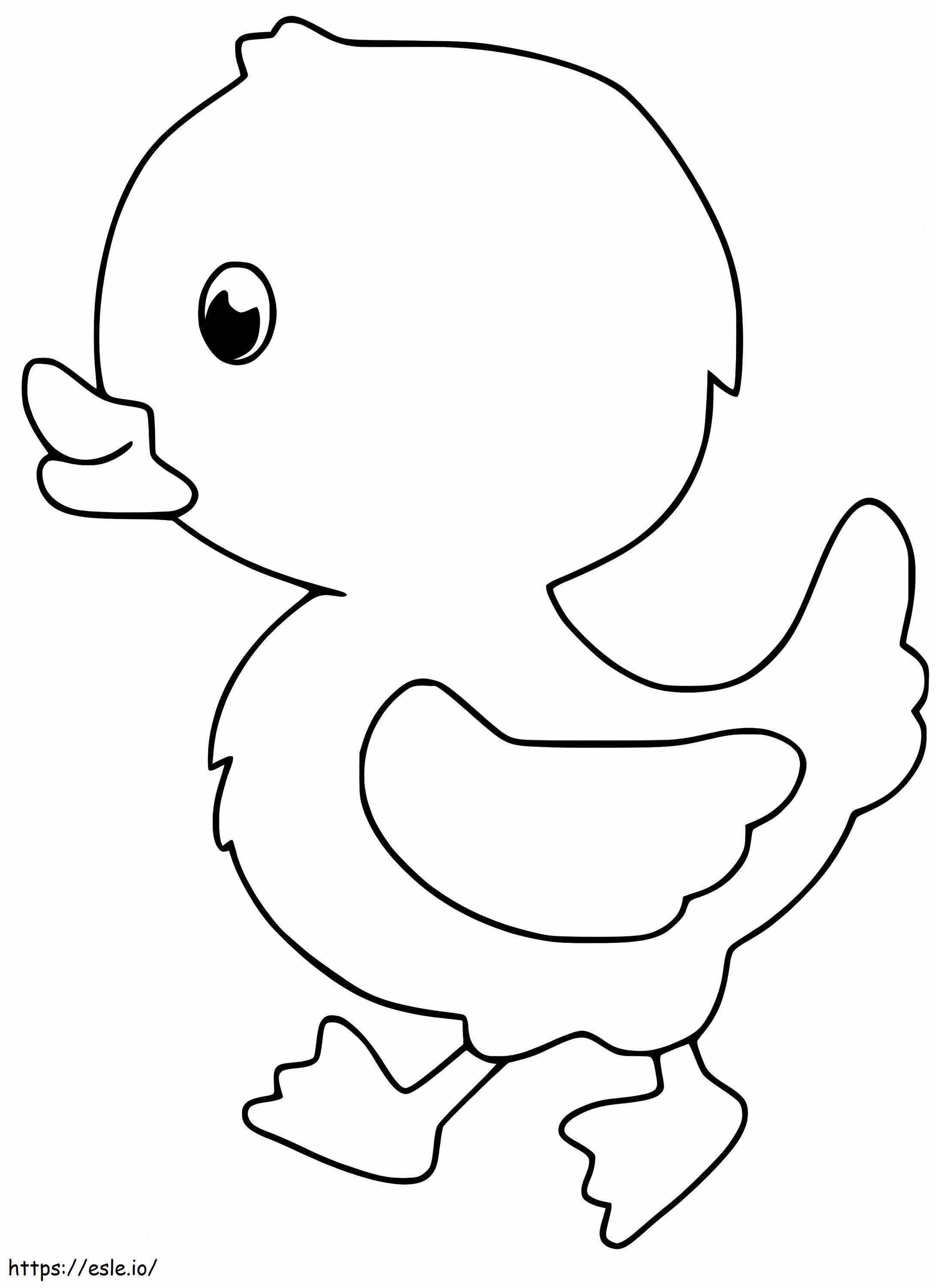 Coloriage Adorable petit canard à imprimer dessin