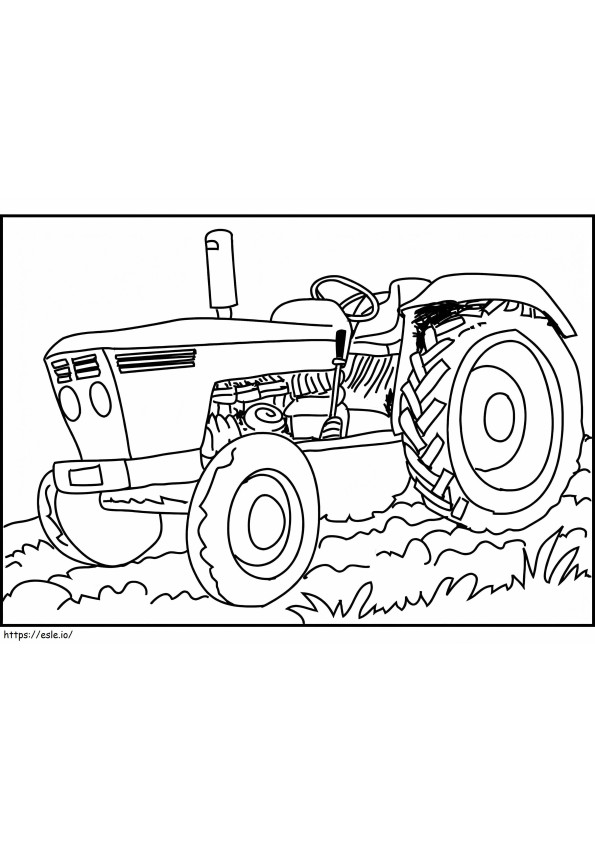 Desenarea tractorului de colorat