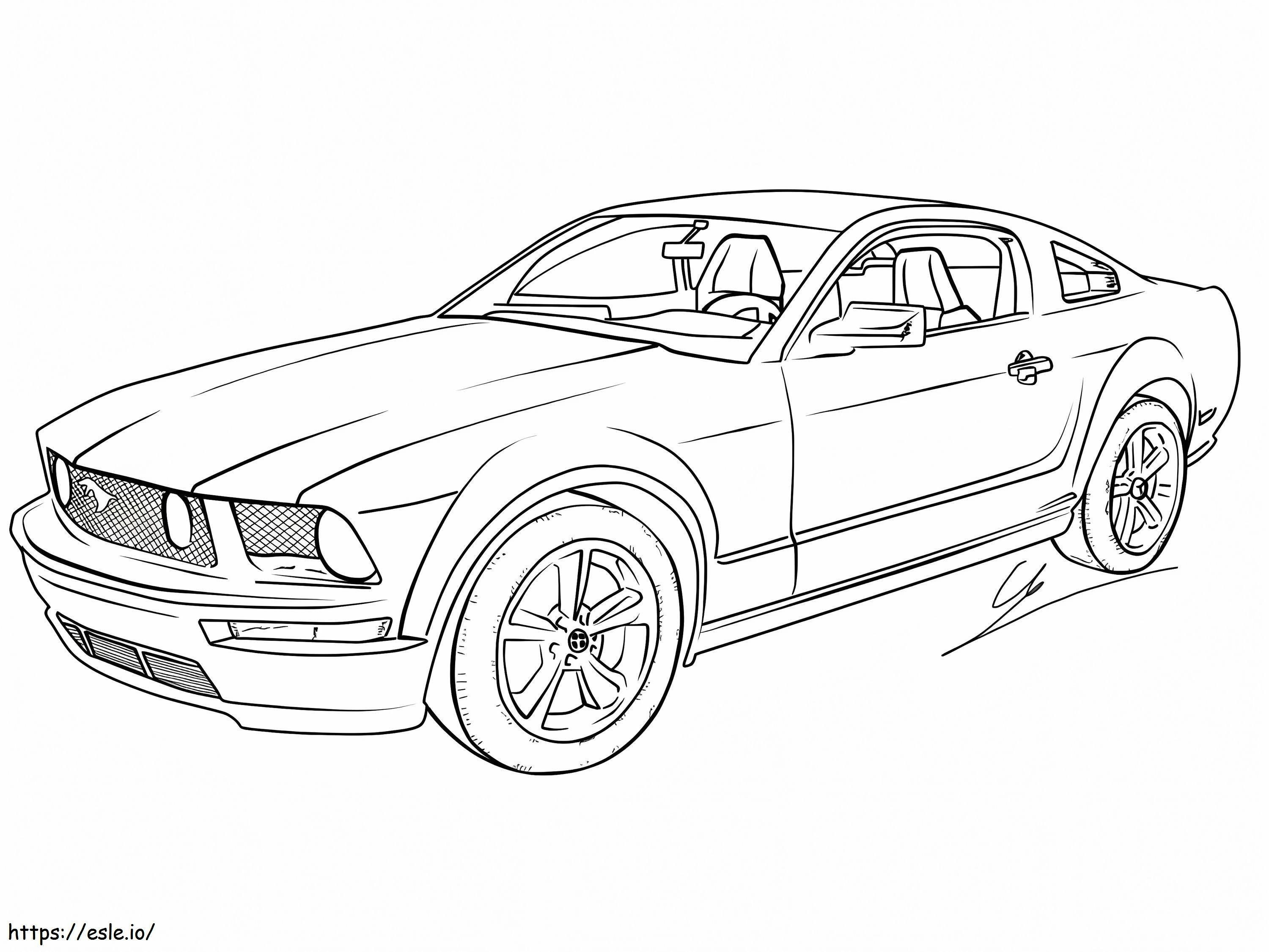 Coloriage Ford Mustang GT à imprimer dessin
