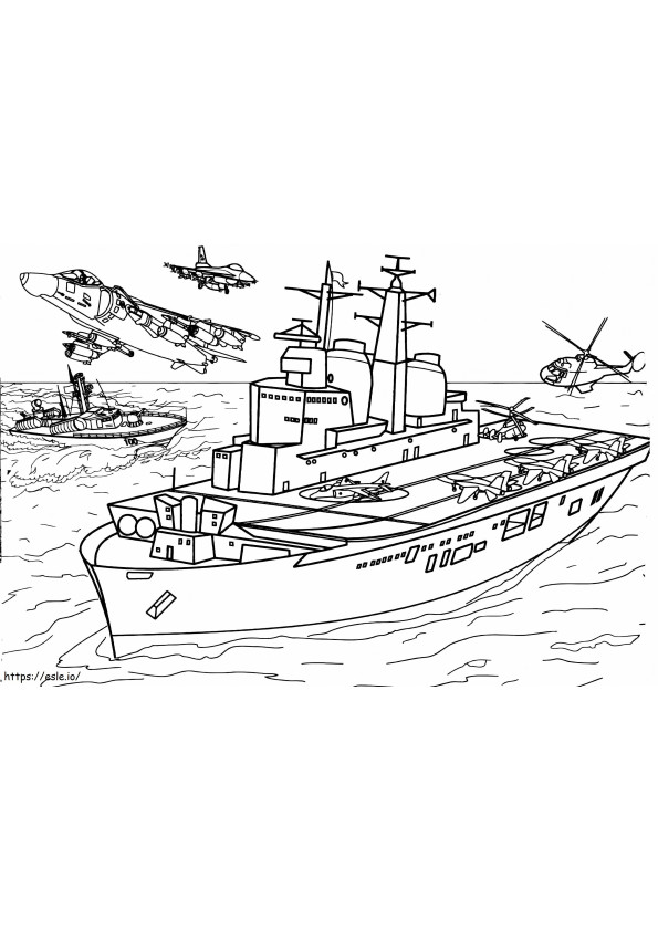Invincible Class Aircraft Carrie coloring page