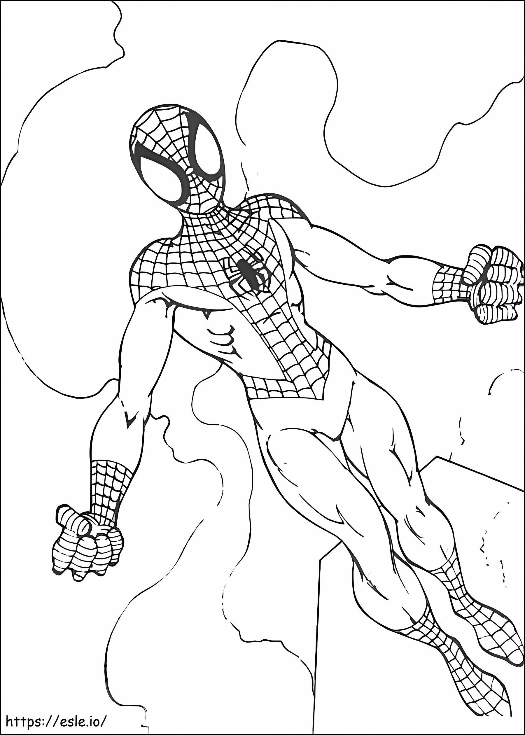 Geweldige Spider Man kleurplaat kleurplaat