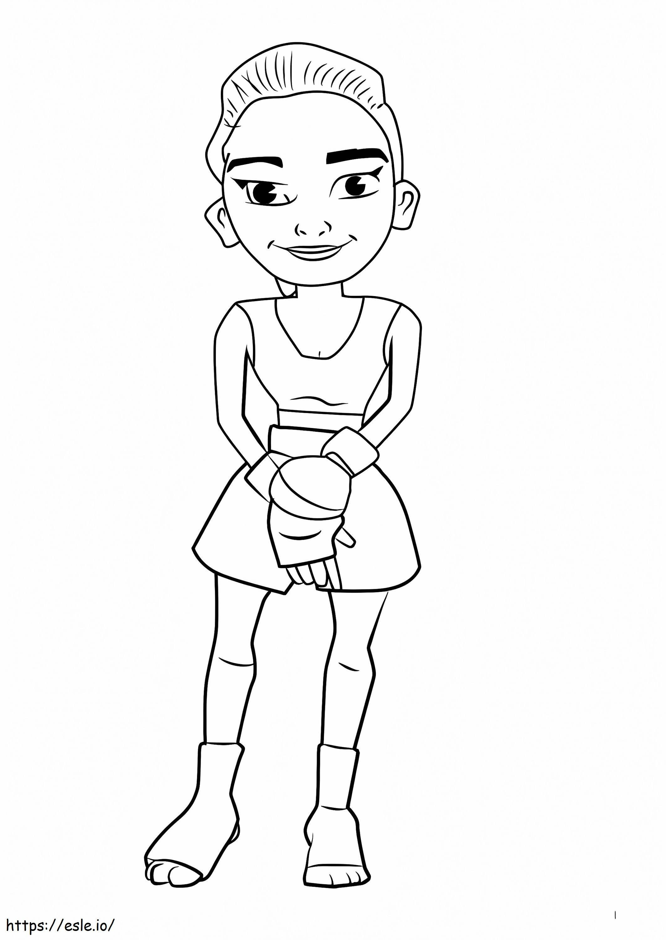 Noon From Subway Surfers coloring page