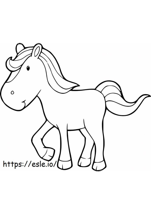 Cute Cartoon Horse Smiling