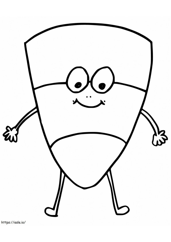 Cartoon Candy Corn coloring page