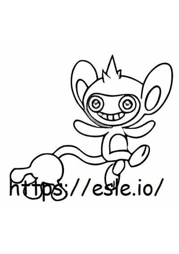 Aipom coloring page