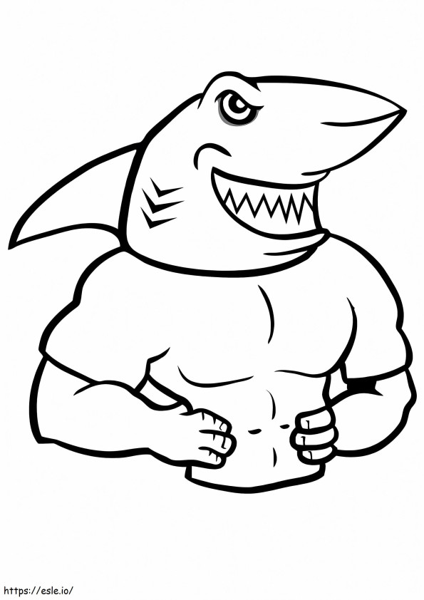 Güçlü Köpekbalığı boyama