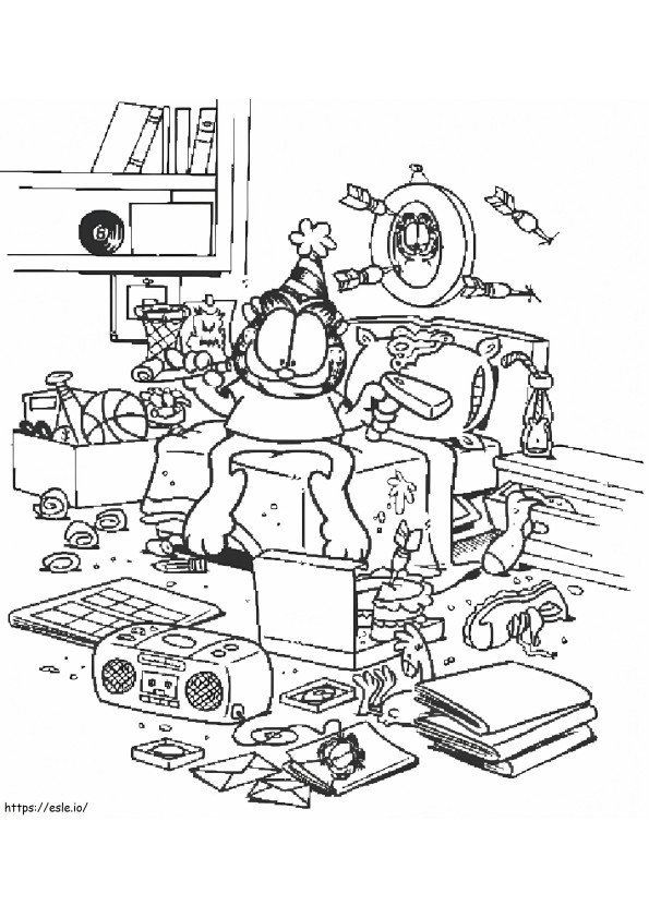 Garfield In A Dorm Room