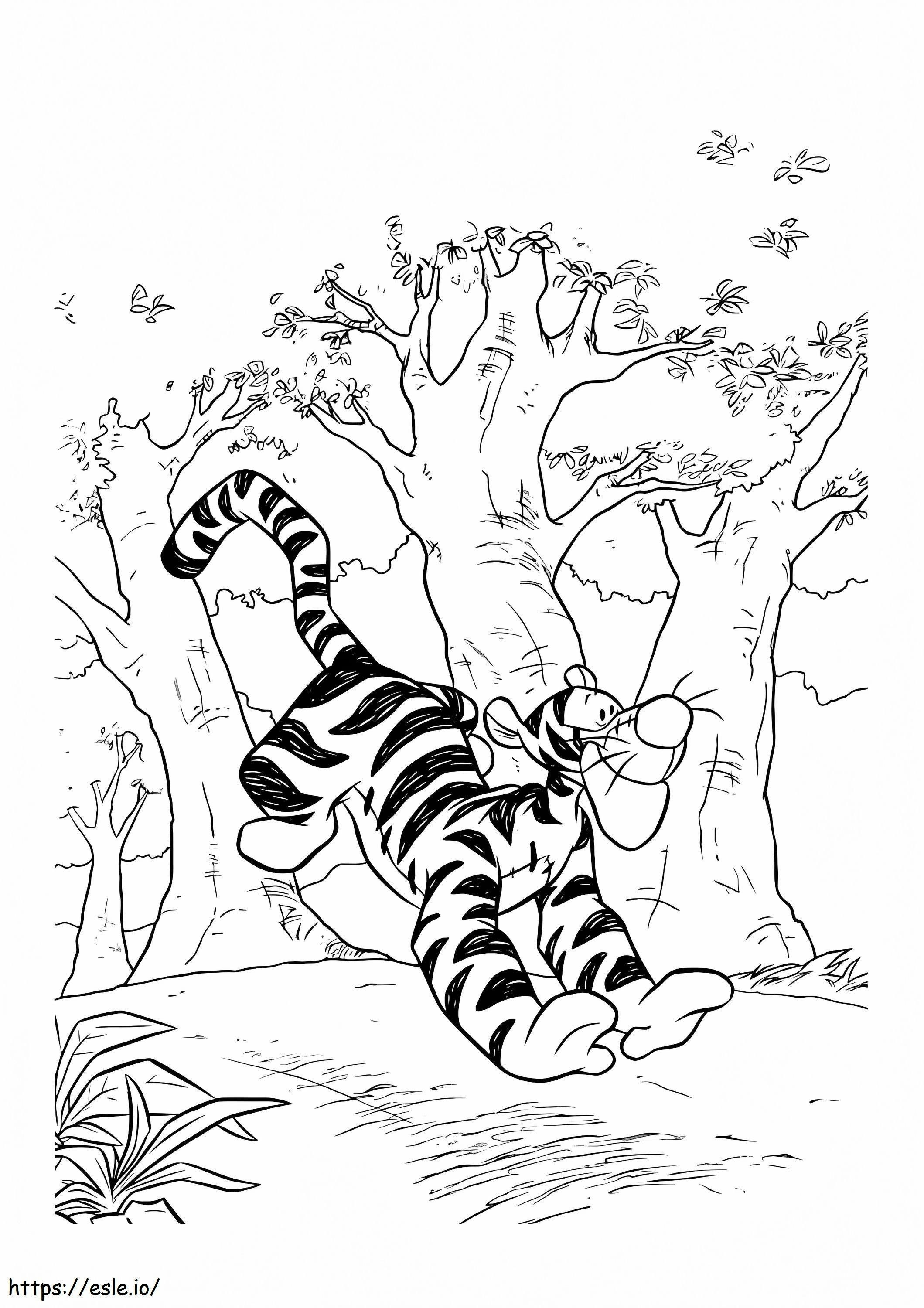 Tigger Is Running coloring page