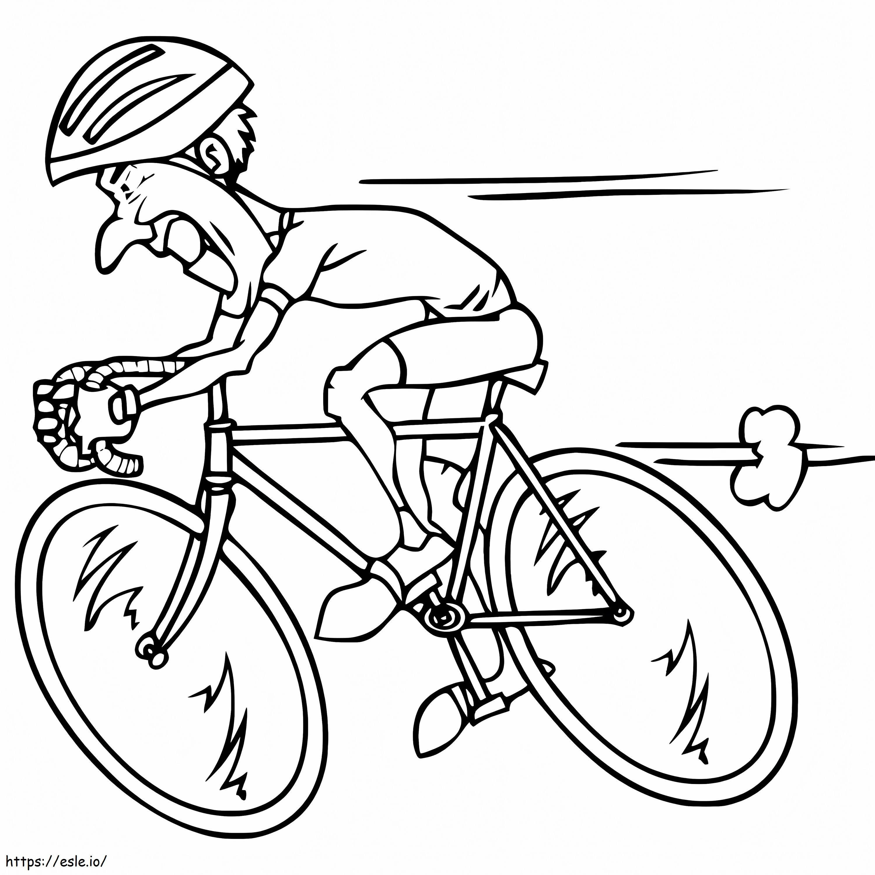 レーシング自転車 ぬりえ - 塗り絵