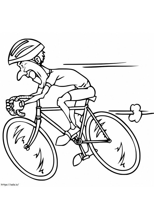 レーシング自転車 ぬりえ - 塗り絵