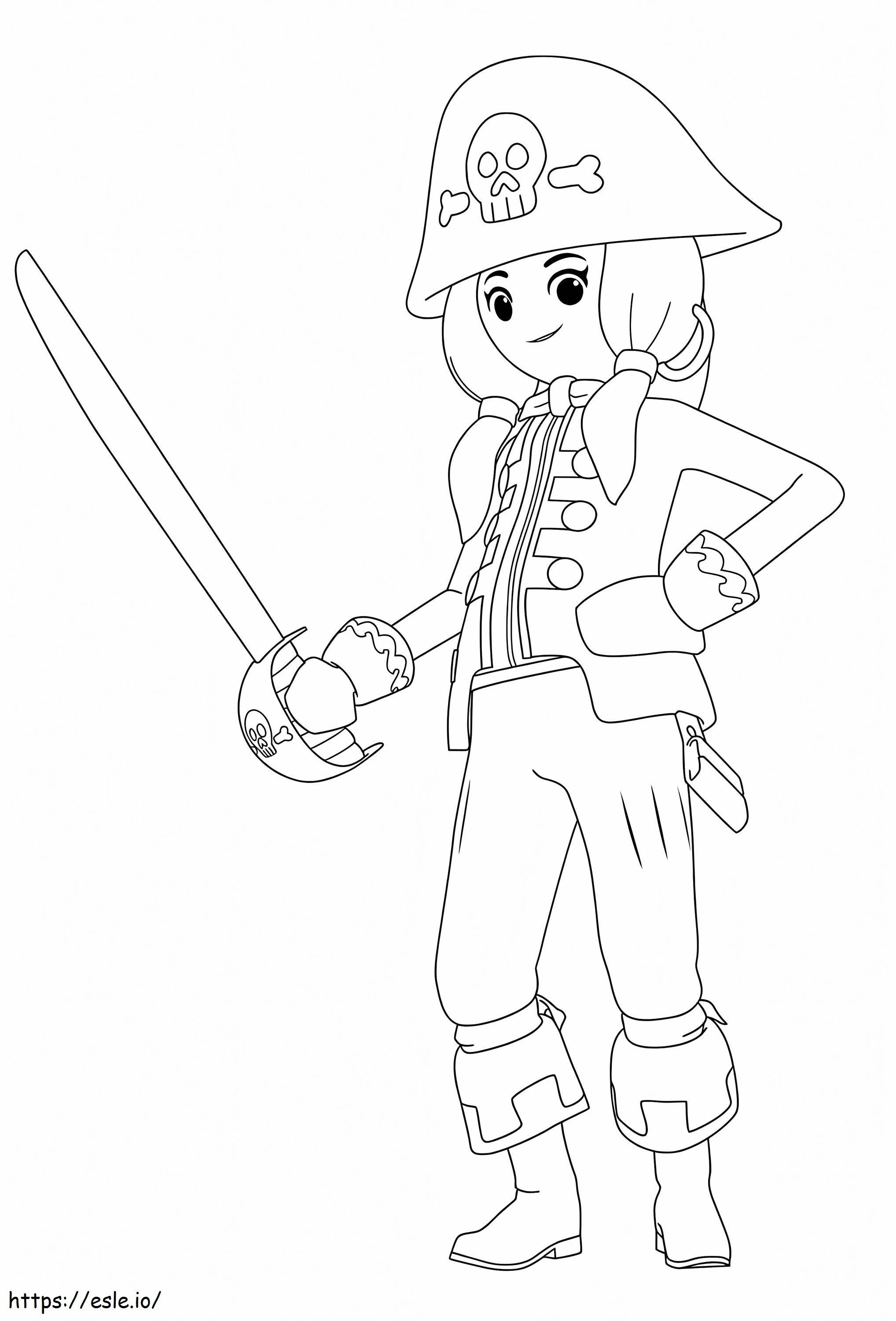 Pirata Playmobil para colorir