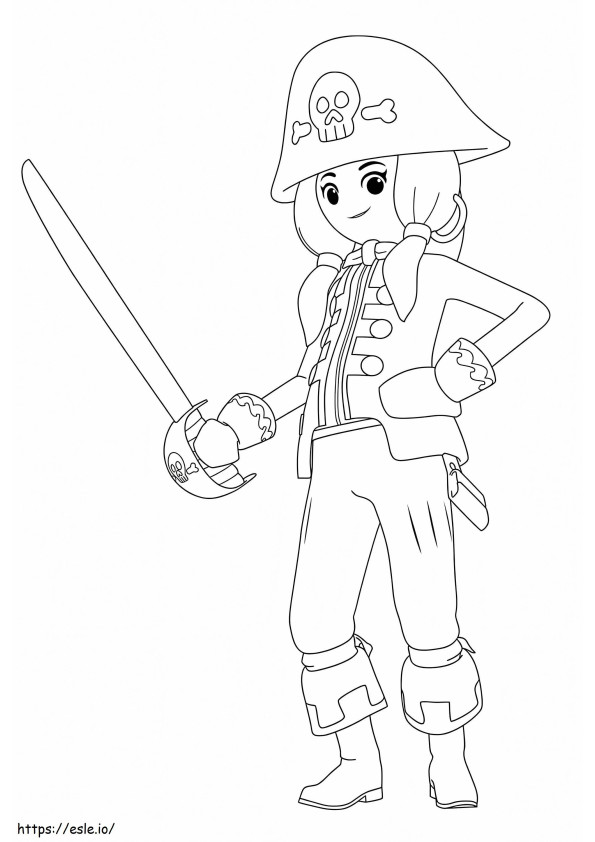 Playmobil Pirate coloring page