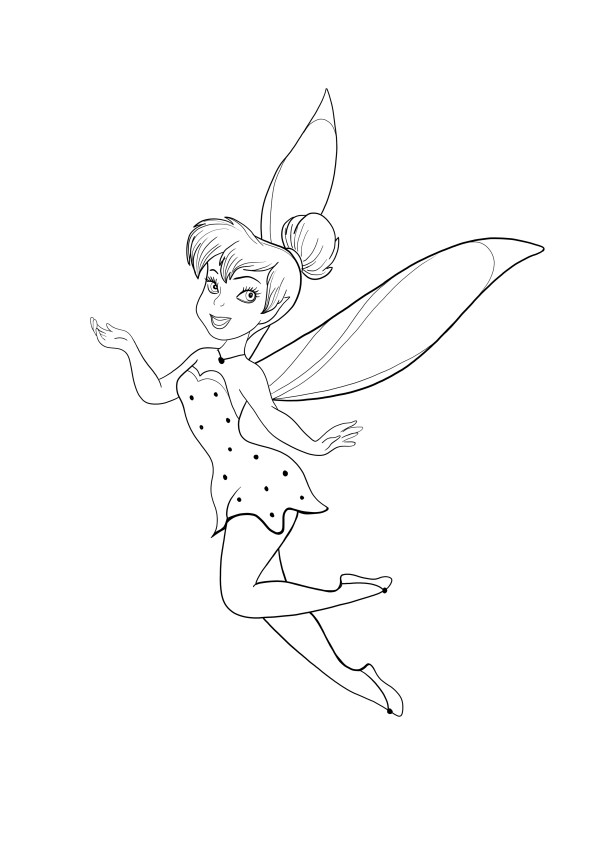 Tinkerbell free printing and coloring sheet