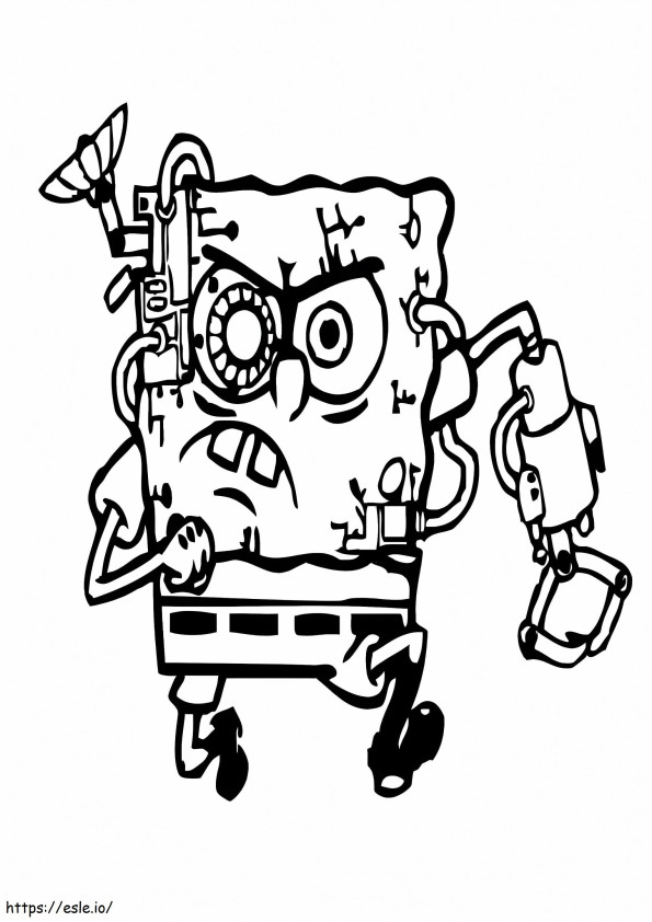 SpongeBob Machine coloring page