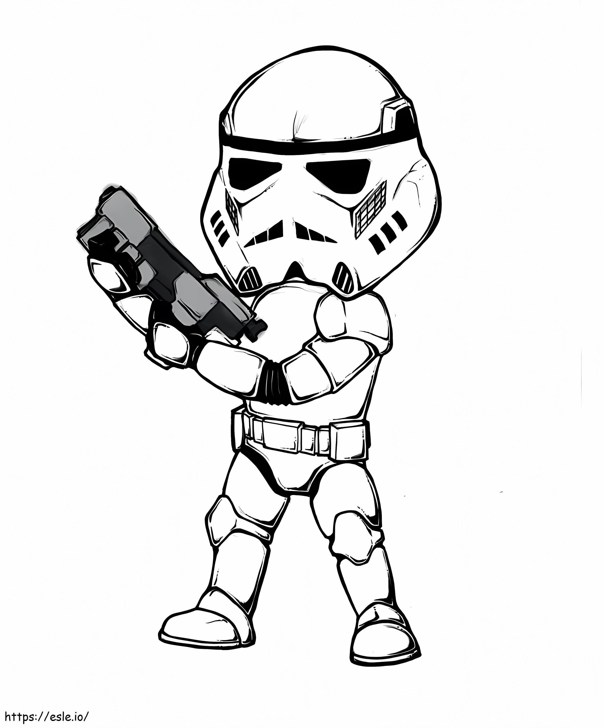 Stormtrooper Chibi para colorir