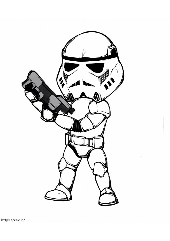 Chibi Stormtrooper coloring page
