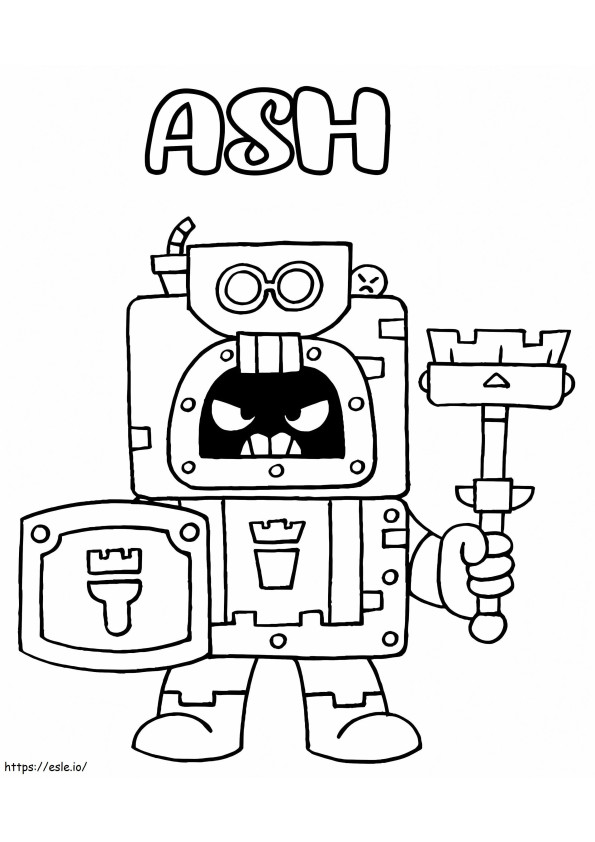 Ash In Brawl Stars coloring page