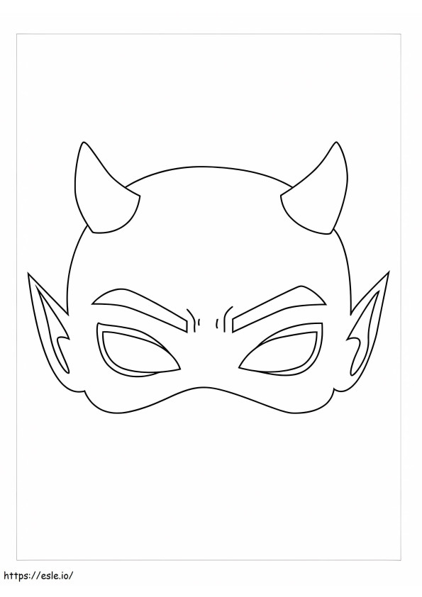 Máscara del diablo para colorear