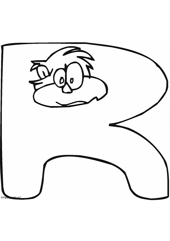 Letter R 4 coloring page