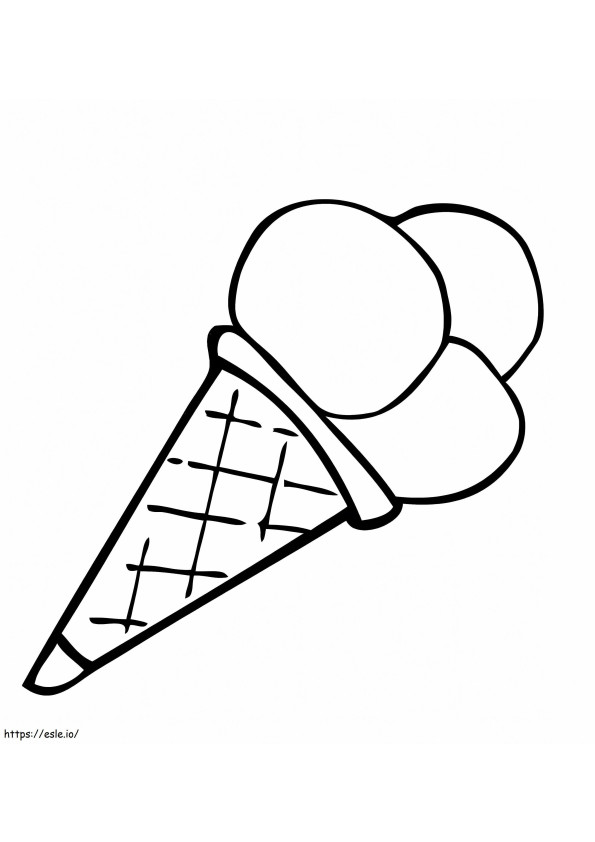 とても簡単なアイスクリーム ぬりえ - 塗り絵