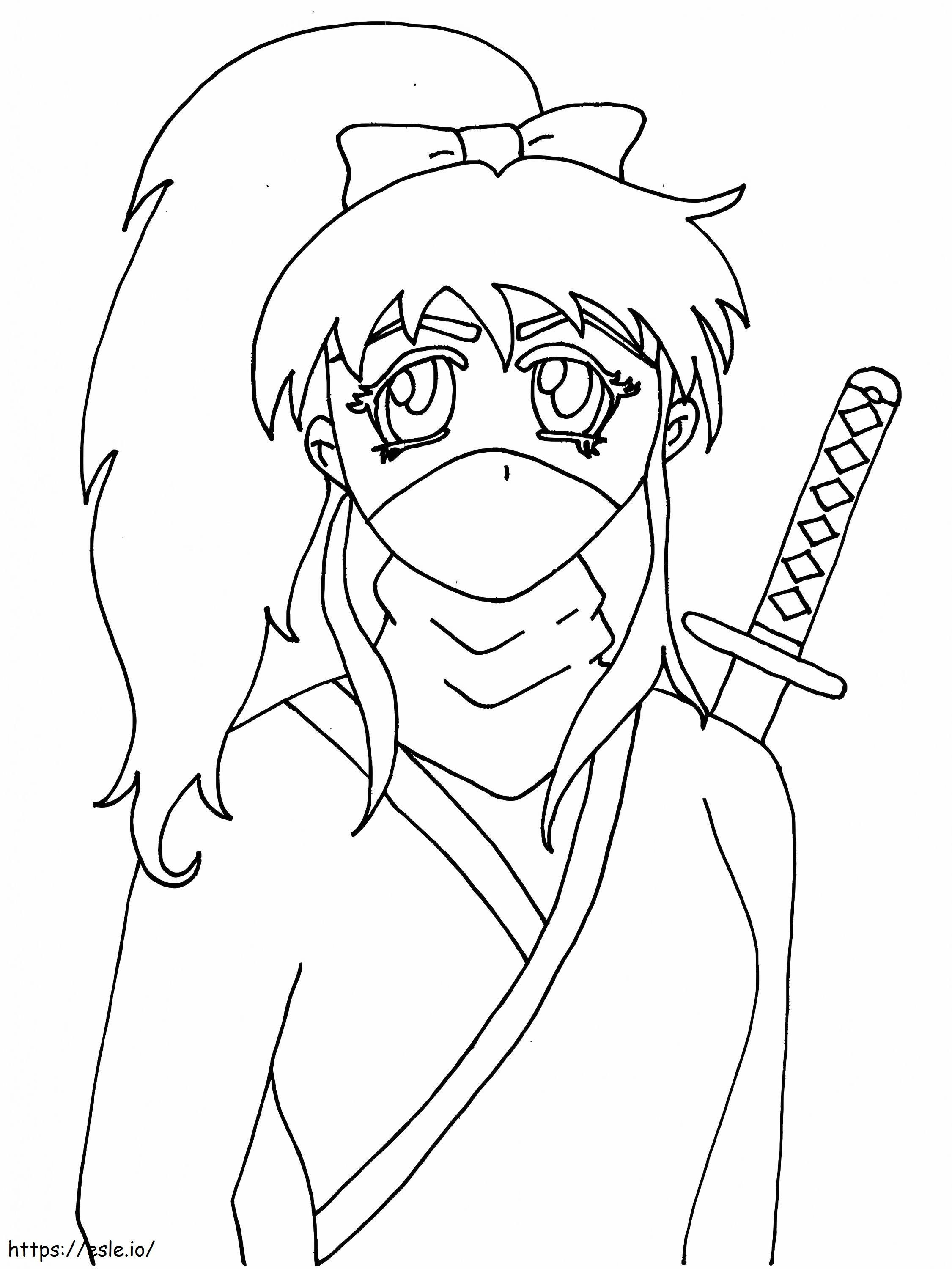 1543975493 Ninja Japão para colorir