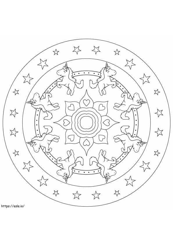 Einhorn-Mandala 8 ausmalbilder