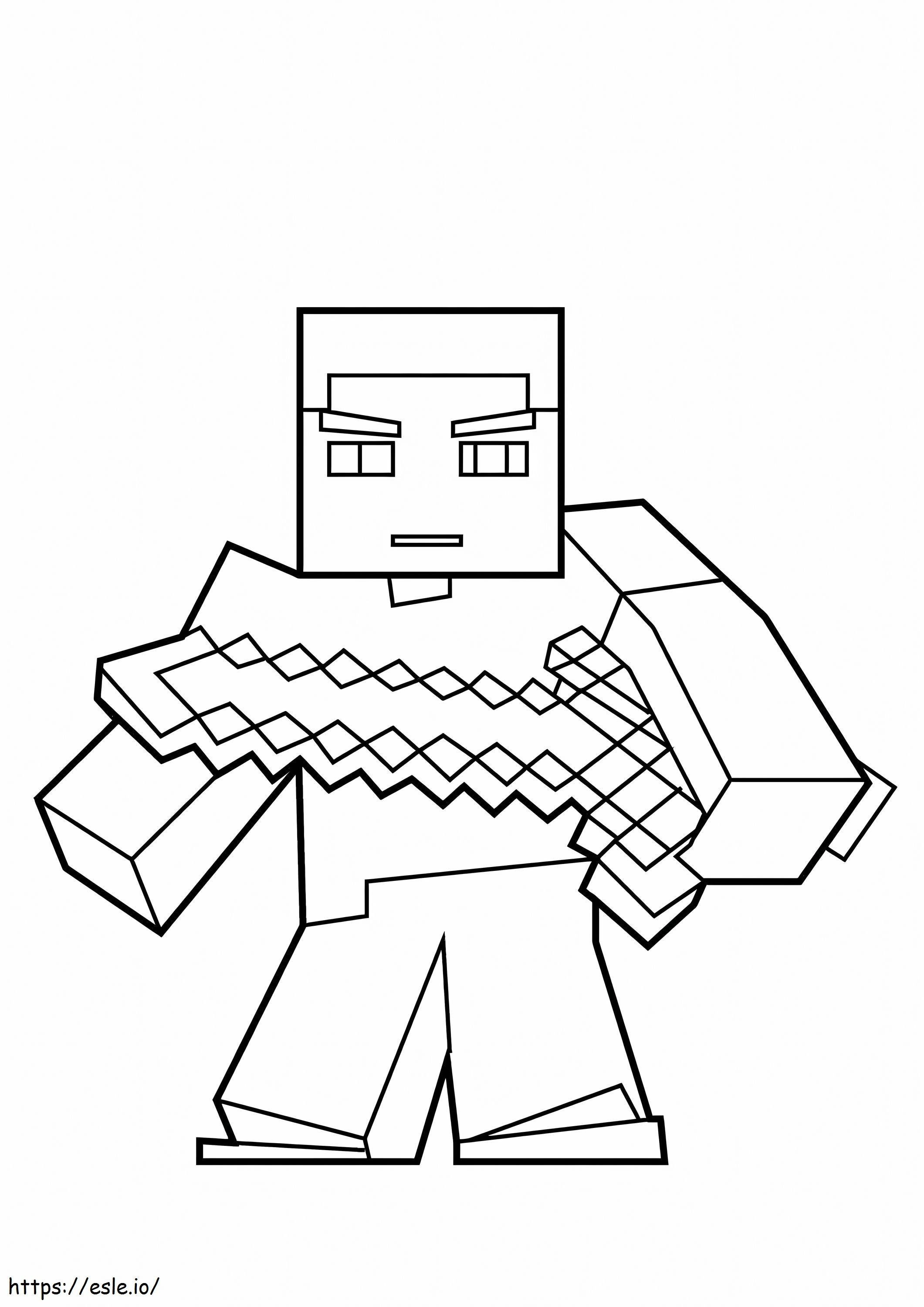 Dear Steve Holds The Sword coloring page