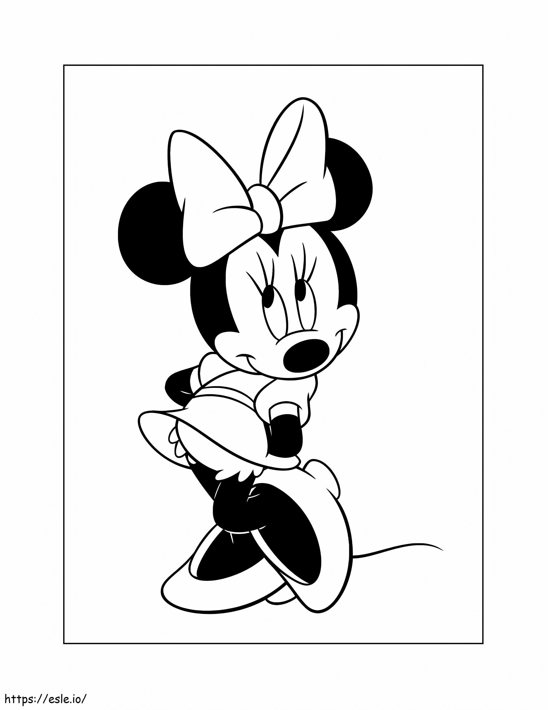 Basic Minnie Mouse coloring page
