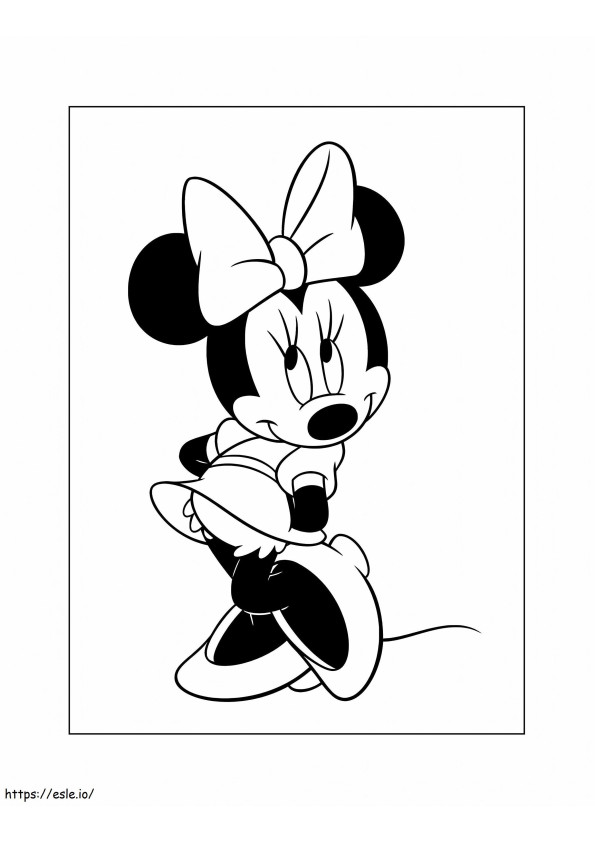 Coloriage Minnie Mouse de base à imprimer dessin