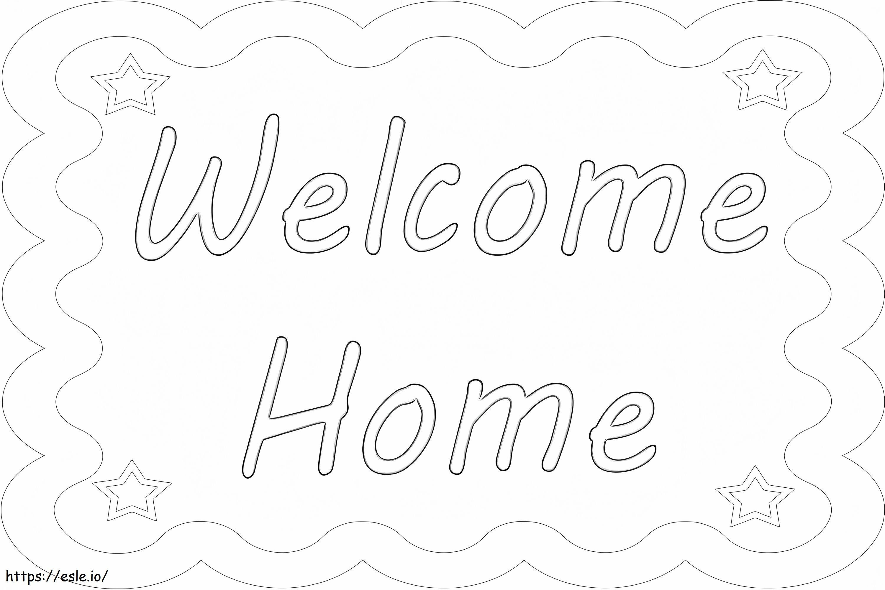 Willkommen zu Hause 4 ausmalbilder