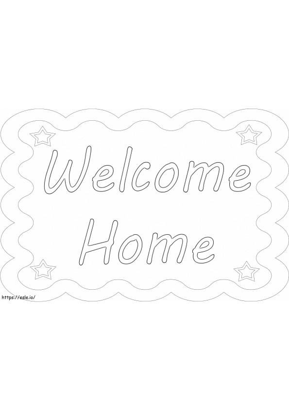 Welcome Home 4 coloring page