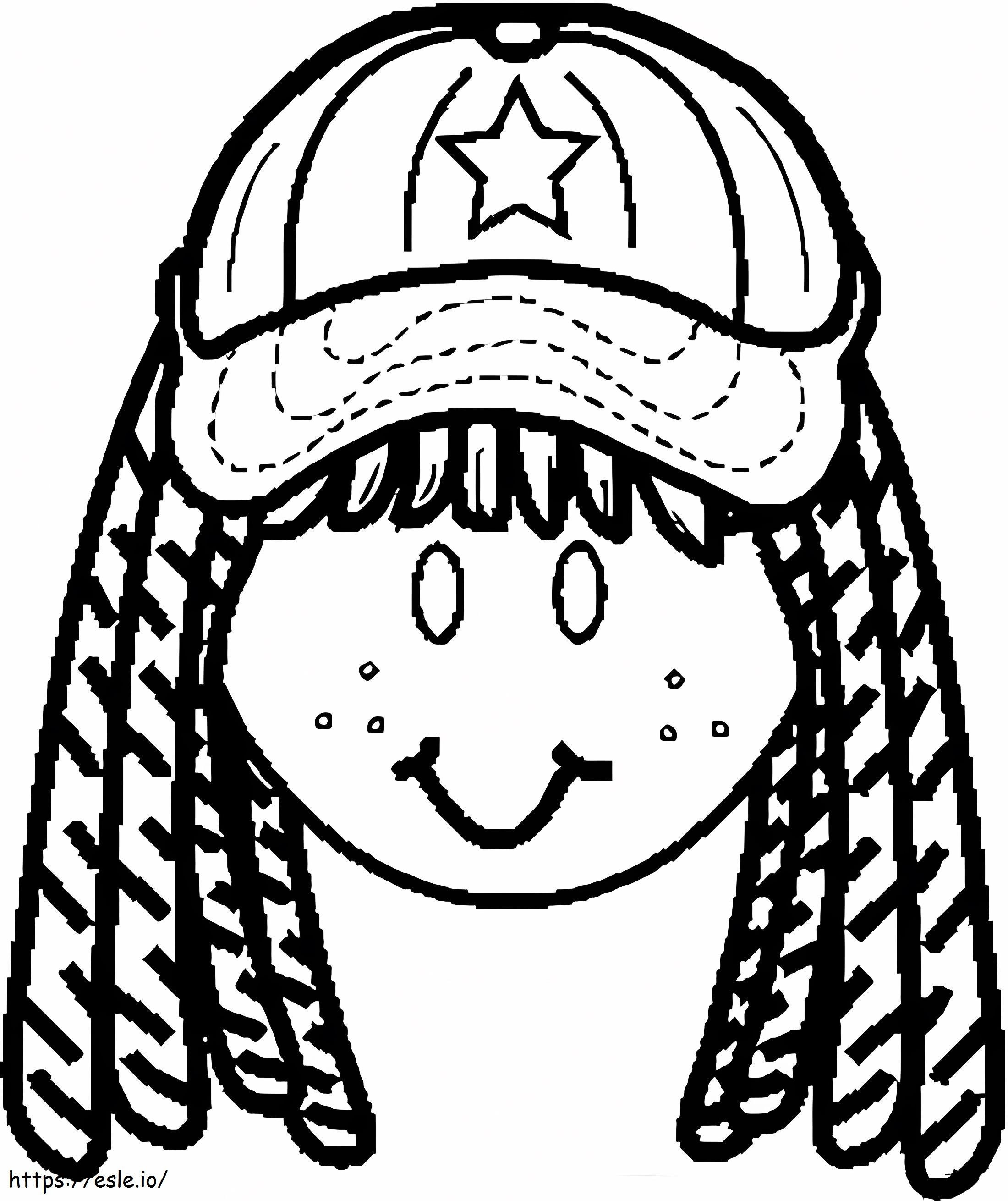 Little Girl Face coloring page