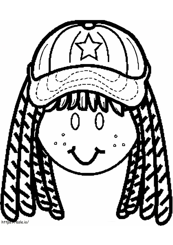 Little Girl Face coloring page