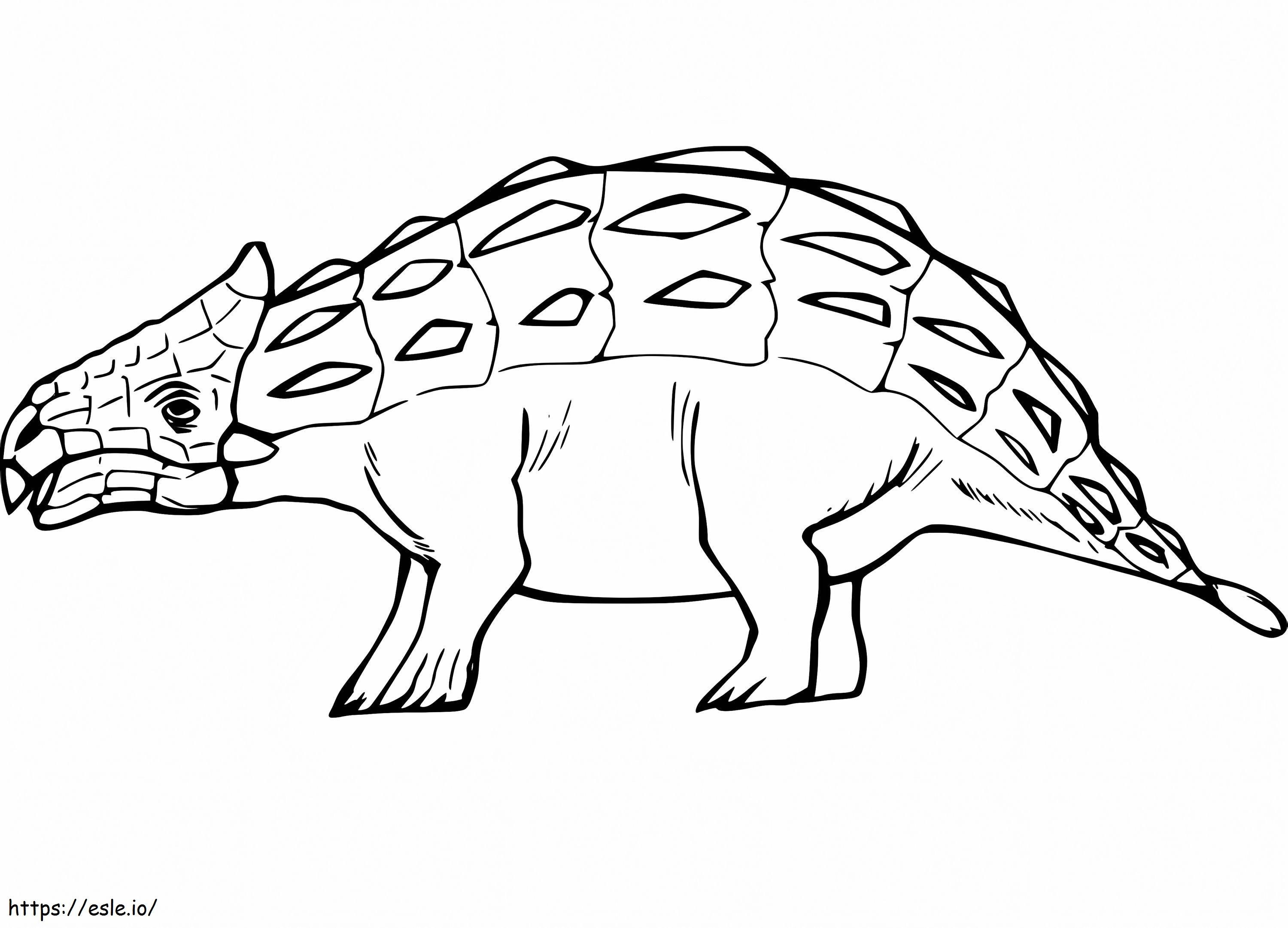 Coloriage Vieil ankylosaure à imprimer dessin