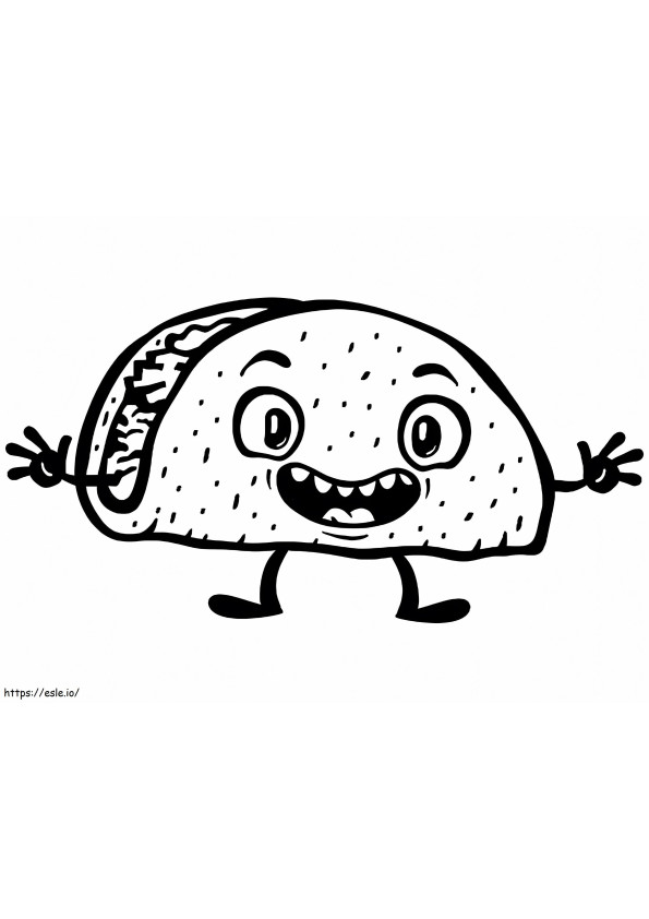 Funny Taco Guy coloring page
