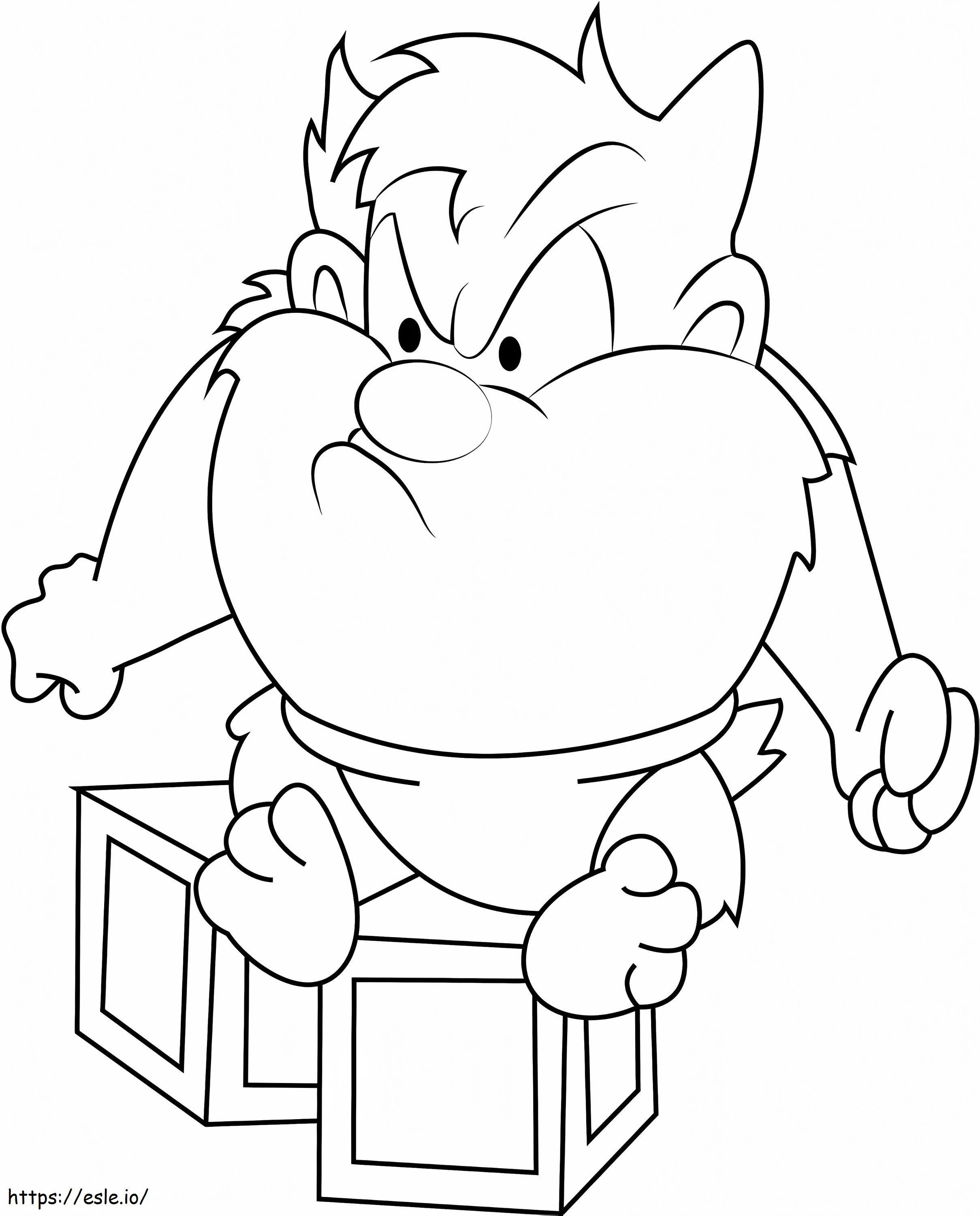 1531450506 Angry Baby Taz A4 coloring page