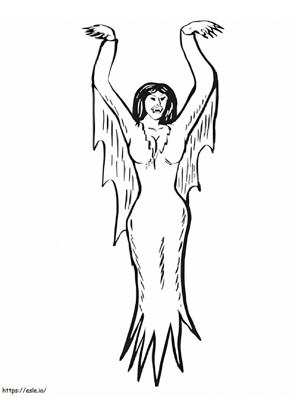 Vampire Woman coloring page